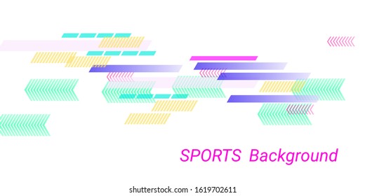 Colorful sports abstract vector background in modern style.  Abstract pattern design. Creative geometric wallpaper. Cover layout template. Communication poster.