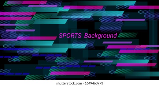 Colorful sports abstract vector background in modern style.  Abstract pattern design. Creative geometric wallpaper. Cover layout template. Communication poster.