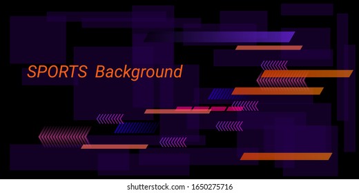 Colorful sports abstract vector background in modern style.  Modern design. Geometric vector template. Cover layout template. Communication poster.
