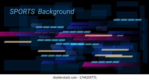 Colorful sports abstract vector background in modern style.  Modern design. Creative geometric wallpaper. Cover layout template. Communication poster.