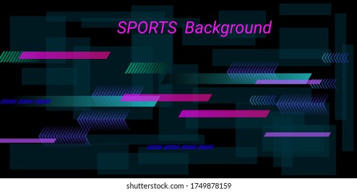 Colorful sports abstract vector background in modern style.  Abstract pattern design. Creative geometric wallpaper. Cover layout template. Communication poster.