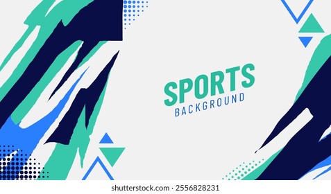 Colorful sports background in abstract shapes