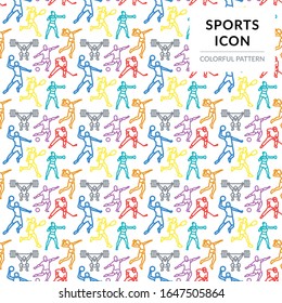 Colorful Sports Illustration Vector Set. Perfect for Printings, Fabrics, Background, Decorations and more. 