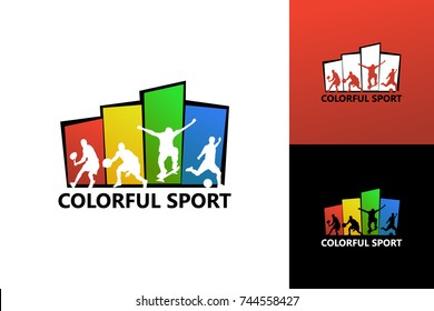 Colorful Sports Logo Template Design