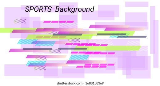 Colorful sports vector illustration. Abstract pattern design. Geometric vector template. Cover layout template. Communication poster.