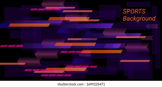 Colorful sports vector illustration. Abstract pattern design. Geometric vector template. Cover layout template. Color background. Brochure template.