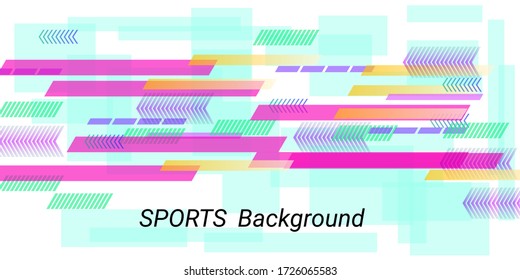 Colorful sports vector illustration. Abstract pattern design. Creative geometric wallpaper. Cover layout template. Color background. Brochure template.