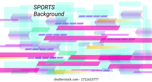 Colorful sports vector illustration. Modern design. Creative geometric wallpaper. Cover layout template. Color background. Brochure template.