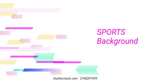 Colorful sports vector illustration. Modern design. Creative geometric wallpaper. Cover layout template. Communication poster.