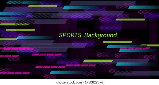 Colorful sports vector illustration. Modern design. Creative geometric wallpaper. Cover layout template. Color background. Brochure template.