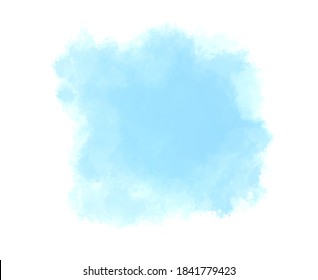 Colorful spot on isolated white. Colored abstract stain on isolation background. Watercolor artwork