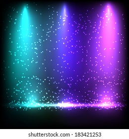Colorful spotlight background. Vector eps10.