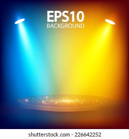 Colorful spotlight. Vector illustration
