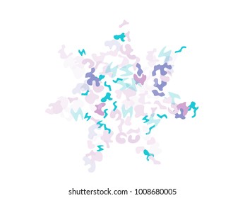 Colorful spots. Abstract print pattern. Vector illustration for celebration, party, holiday, invitation and Your project. Chaotic Decor. Modern Creative Style.