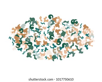 Colorful spots. Abstract print pattern. Vector illustration for celebration, party, holiday, invitation and Your project. Chaotic Decor. Modern Creative Style.