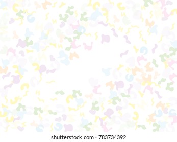 Colorful spots. Abstract print pattern. Vector illustration for celebration, party, holiday, invitation and Your project. Chaotic Decor. Modern Creative Style.