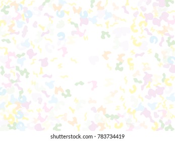 Colorful spots. Abstract print pattern. Vector illustration for celebration, party, holiday, invitation and Your project. Chaotic Decor. Modern Creative Style.