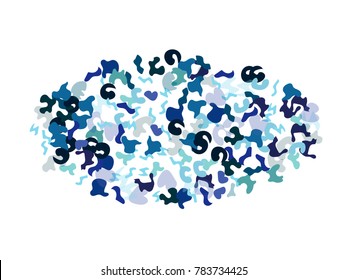Colorful spots. Abstract print pattern. Vector illustration for celebration, party, holiday, invitation and Your project. Chaotic Decor. Modern Creative Style.