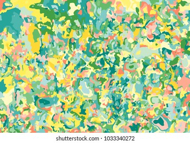 Colorful Spots Background. Abstract Wallpaper in Impressionism Style. Chaotic Abstract Background for Wallpaper, Web Design, Textile, Fabric, Packaging Paper, Tablecloth.