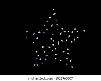 Colorful spots. Black background. Abstract print pattern. Vector illustration for celebration, party, holiday, invitation and Your project. Chaotic Decor. Modern Creative Style.