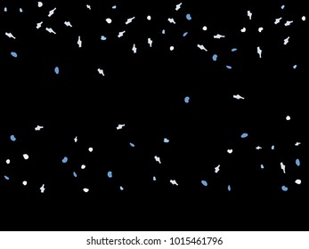 Colorful spots. Black background. Abstract print pattern. Vector illustration for celebration, party, holiday, invitation and Your project. Chaotic Decor. Modern Creative Style.