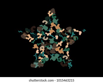Colorful spots. Black background. Abstract print pattern. Vector illustration for celebration, party, holiday, invitation and Your project. Chaotic Decor. Modern Creative Style.