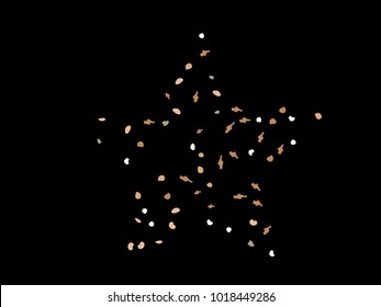 Colorful spots. Black background. Abstract print pattern. Vector illustration for celebration, party, holiday, invitation and Your project. Chaotic Decor. Modern Creative Style.