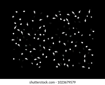 Colorful spots. Black background. Abstract print pattern. Vector illustration for celebration, party, holiday, invitation and Your project. Chaotic Decor. Modern Creative Style.