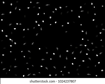 Colorful spots. Black background. Abstract print pattern. Vector illustration for celebration, party, holiday, invitation and Your project. Chaotic Decor. Modern Creative Style.