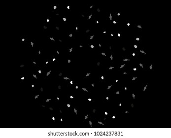 Colorful spots. Black background. Abstract print pattern. Vector illustration for celebration, party, holiday, invitation and Your project. Chaotic Decor. Modern Creative Style.