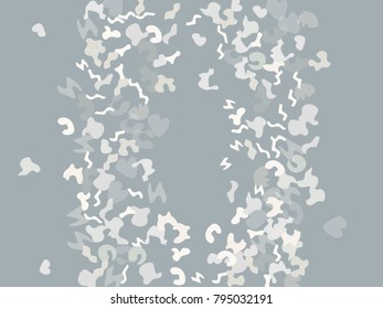 Colorful spots. Gentle Grey background. Abstract print pattern. Vector illustration for celebration, party, holiday, invitation and Your project. Chaotic Decor. Modern Creative Style.