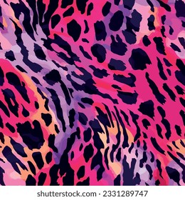 Colorful spots modern abstract seamless vector pattern design.Animal print.