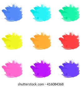 Colorful spots. Set for design use. Abstract vector illustration.