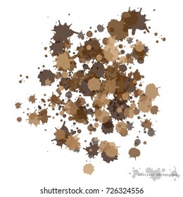 Colorful spots and sprays on a white used to website template or texture background. Abstract art water color vector design.