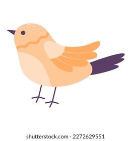 Un pájaro primaveral colorido. Ilustración vectorial.