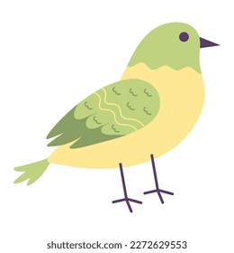 A colorful spring bird. Vector illustration.