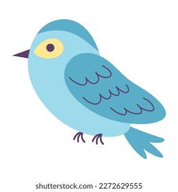 A colorful spring bird. Vector illustration.
