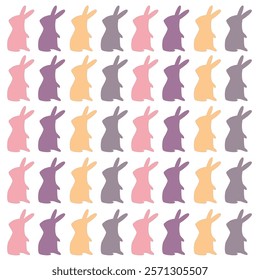COLORFUL SPRING BUNNIES DESIGN PATTERN TEXTURE BACKGROUND