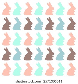 COLORFUL SPRING BUNNIES DESIGN PATTERN TEXTURE BACKGROUND