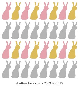 COLORFUL SPRING BUNNIES DESIGN PATTERN TEXTURE BACKGROUND
