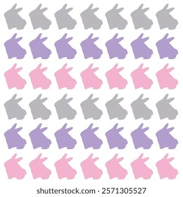 COLORFUL SPRING BUNNIES DESIGN PATTERN TEXTURE BACKGROUND