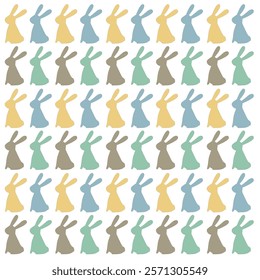 COLORFUL SPRING BUNNIES DESIGN PATTERN TEXTURE BACKGROUND