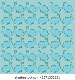 COLORFUL SPRING BUNNIES DESIGN PATTERN TEXTURE BACKGROUND
