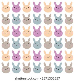 COLORFUL SPRING BUNNIES DESIGN PATTERN TEXTURE BACKGROUND