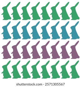 COLORFUL SPRING BUNNIES DESIGN PATTERN TEXTURE BACKGROUND
