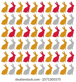 COLORFUL SPRING BUNNIES DESIGN PATTERN TEXTURE BACKGROUND