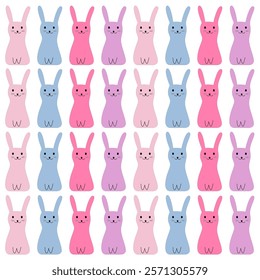 COLORFUL SPRING BUNNIES DESIGN PATTERN TEXTURE BACKGROUND