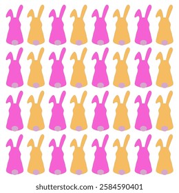 COLORFUL SPRING BUNNIES DESIGN PATTERN TEXTURE