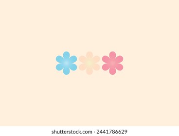 colorful spring flat flower background design