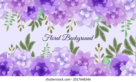 Colorful spring floral background template with elegant flowers, leaves, vines for web, banners, posters, fashion, social media, apps, design and internet ads, invites. Vector Illustration